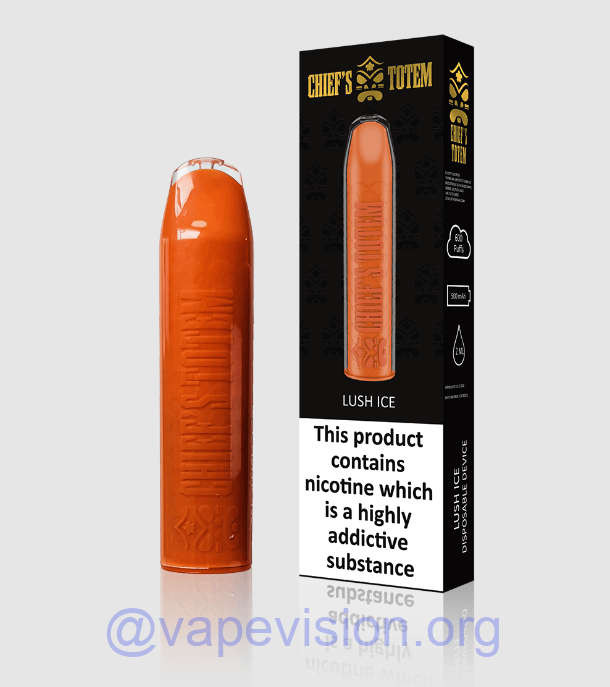 8 - chief's totem lush ice flavors disposable vape